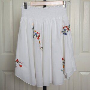 Tory Burch Cassie Floral Embroidered Skirt Sz S